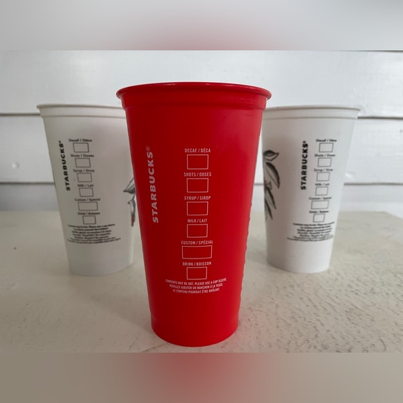 3X Reusable Starbucks Xmas Hot Cups - Picture 2 of 6
